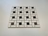 The Mosaic Factory Mozaïektegel Paris Pinwheel 23x48 en 23x23 mm Porselein Wit/Zwart online kopen