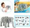 Toi-Toys Toi toys 3d Puzzel Olifant Junior 31, 5 Cm Foam Grijs 75 delig online kopen